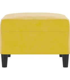 Voetenbank 70x55x41 cm fluweel geel