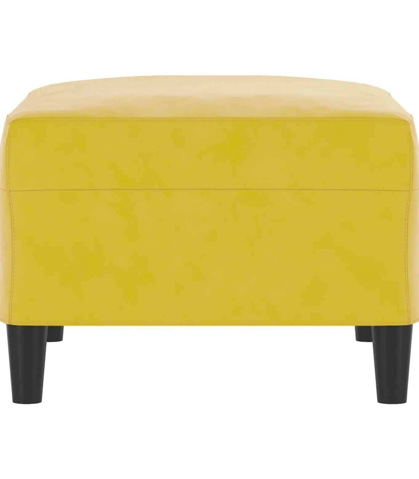 Voetenbank 70x55x41 cm fluweel geel