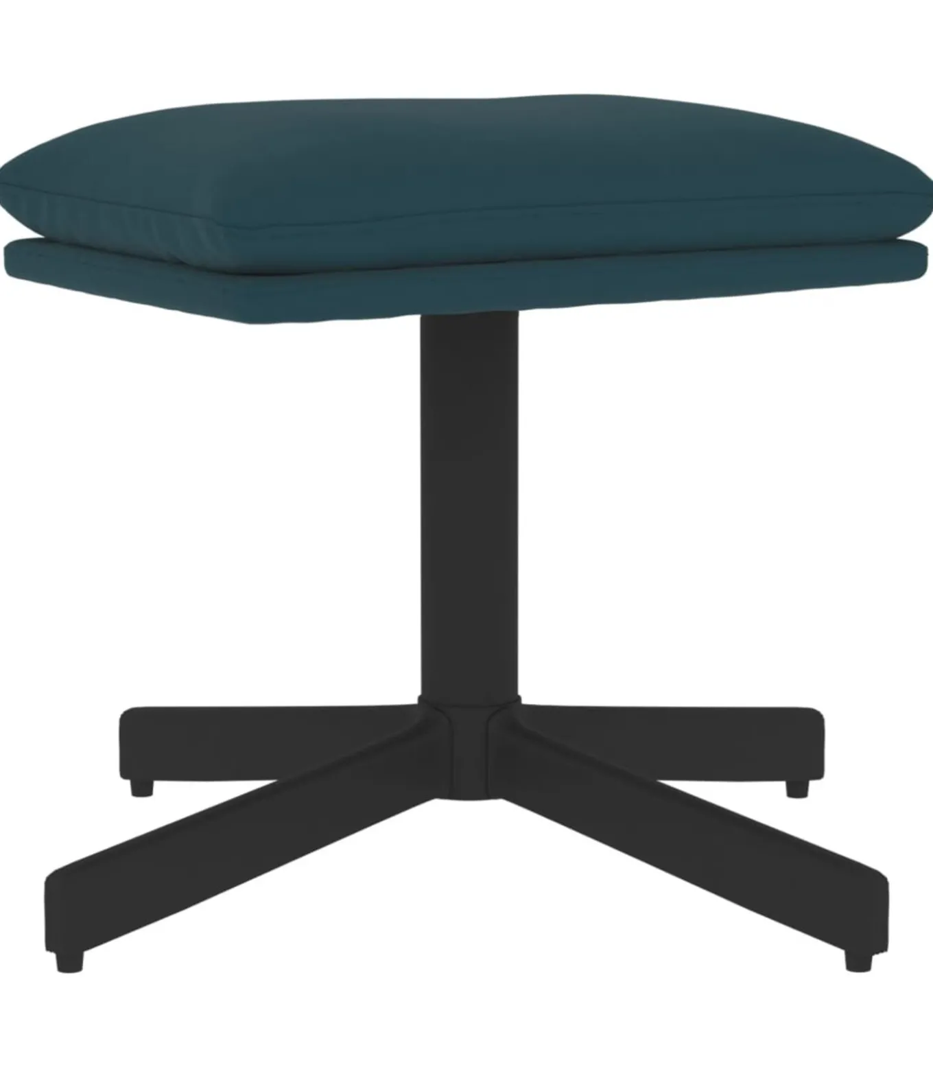 Voetenbank 60x60x36 cm fluweel blauw