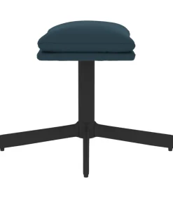 Voetenbank 60x60x36 cm fluweel blauw