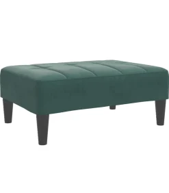 Voetenbank 77x55x31 cm fluweel donkergroen