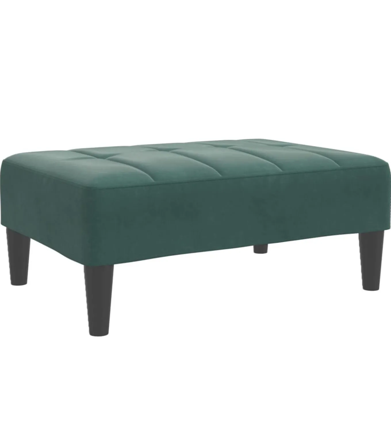 Voetenbank 77x55x31 cm fluweel donkergroen