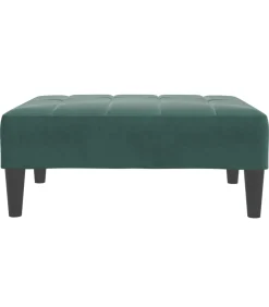 Voetenbank 77x55x31 cm fluweel donkergroen