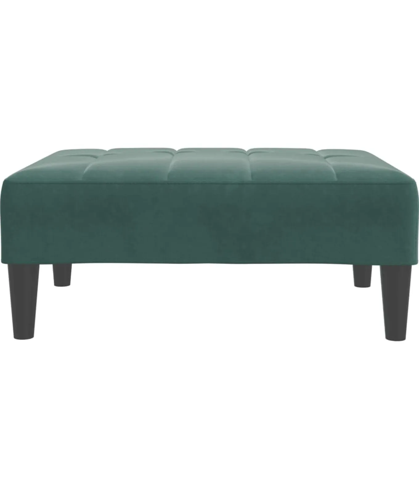 Voetenbank 77x55x31 cm fluweel donkergroen