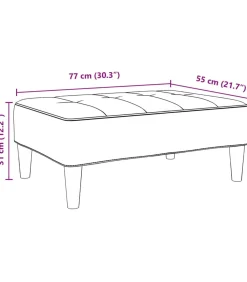 Voetenbank 77x55x31 cm fluweel donkergroen