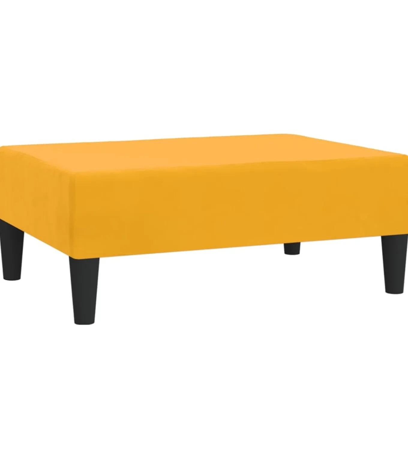 Voetenbank 78x56x32 cm fluweel geel