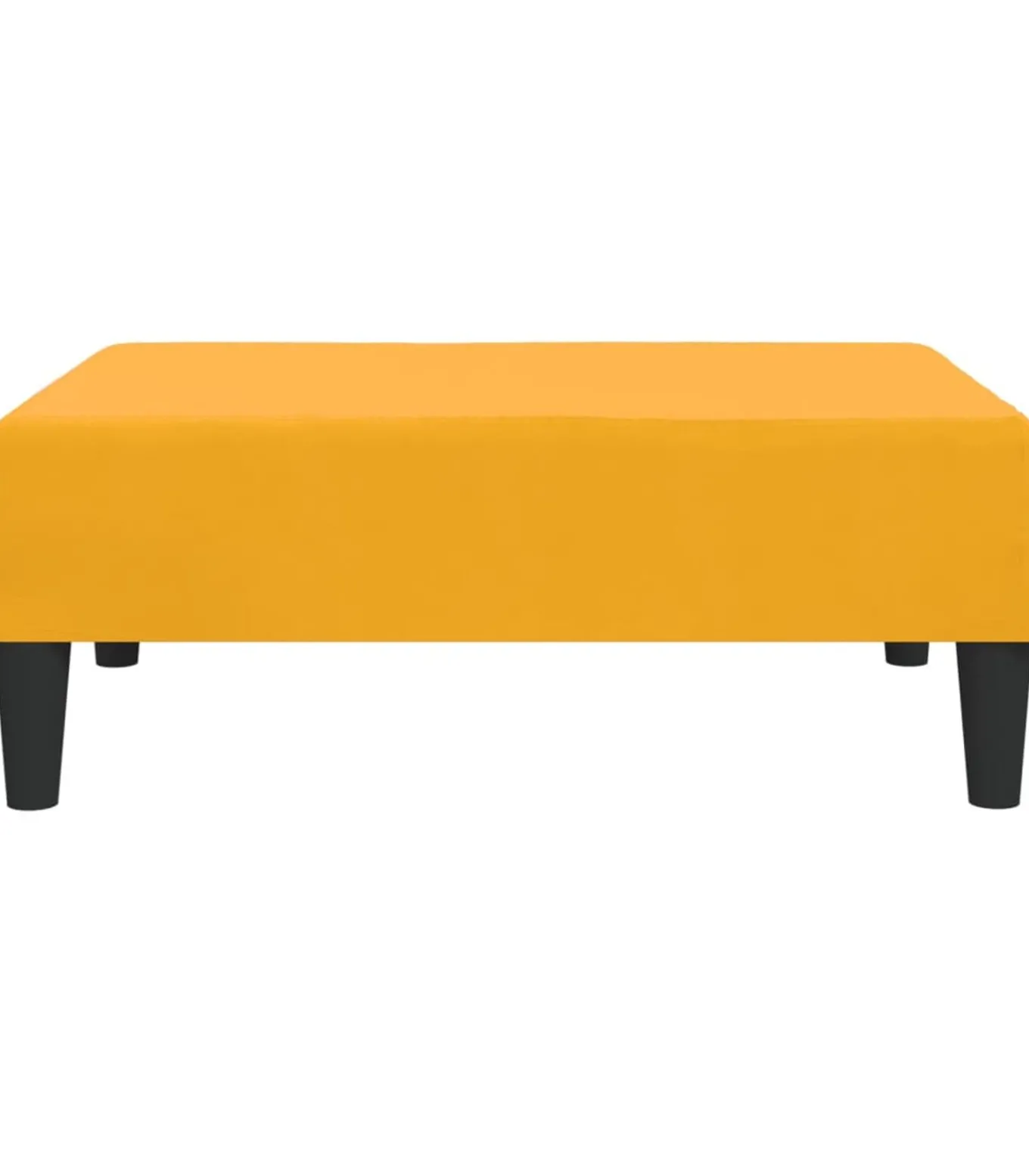 Voetenbank 78x56x32 cm fluweel geel