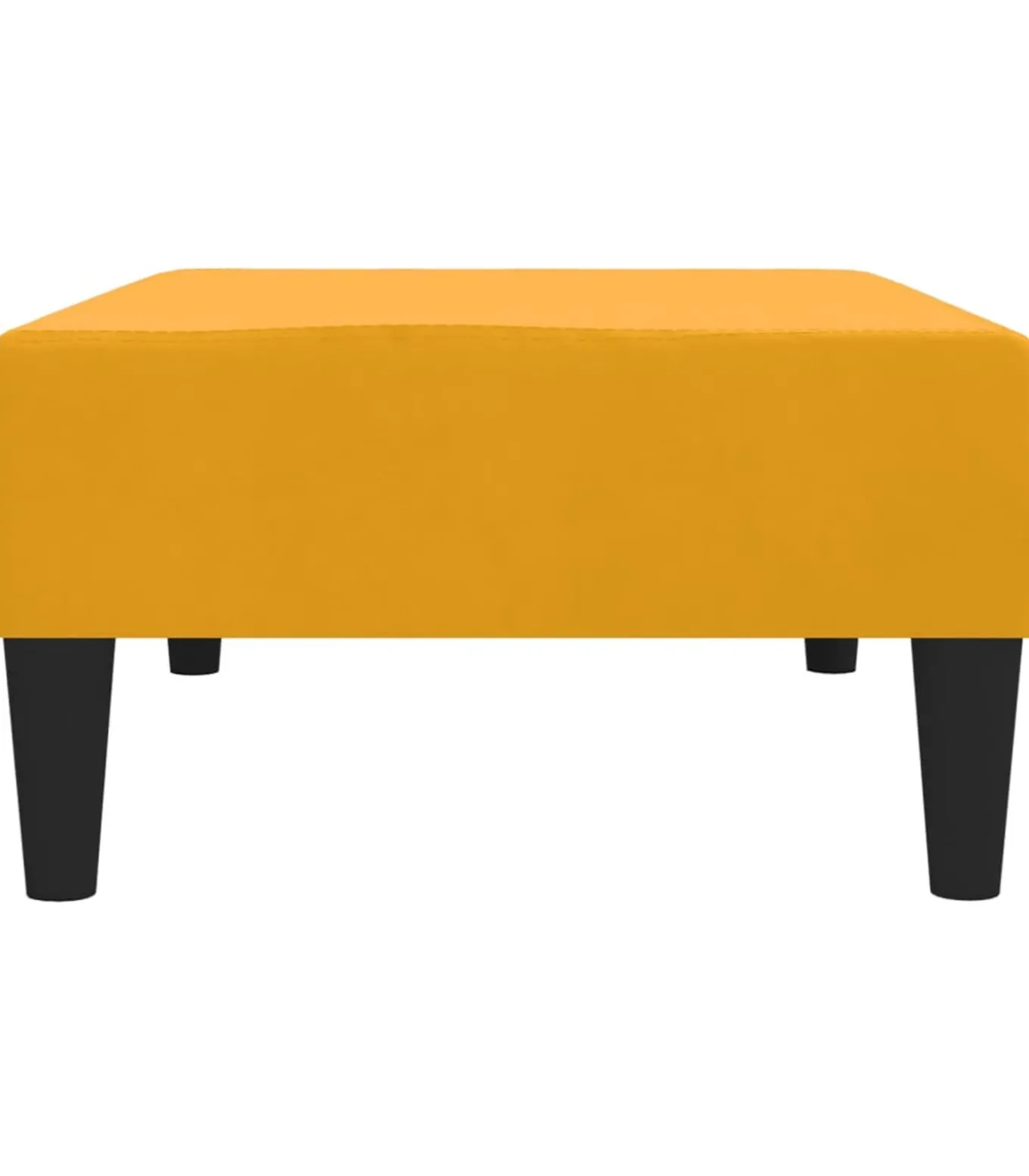 Voetenbank 78x56x32 cm fluweel geel