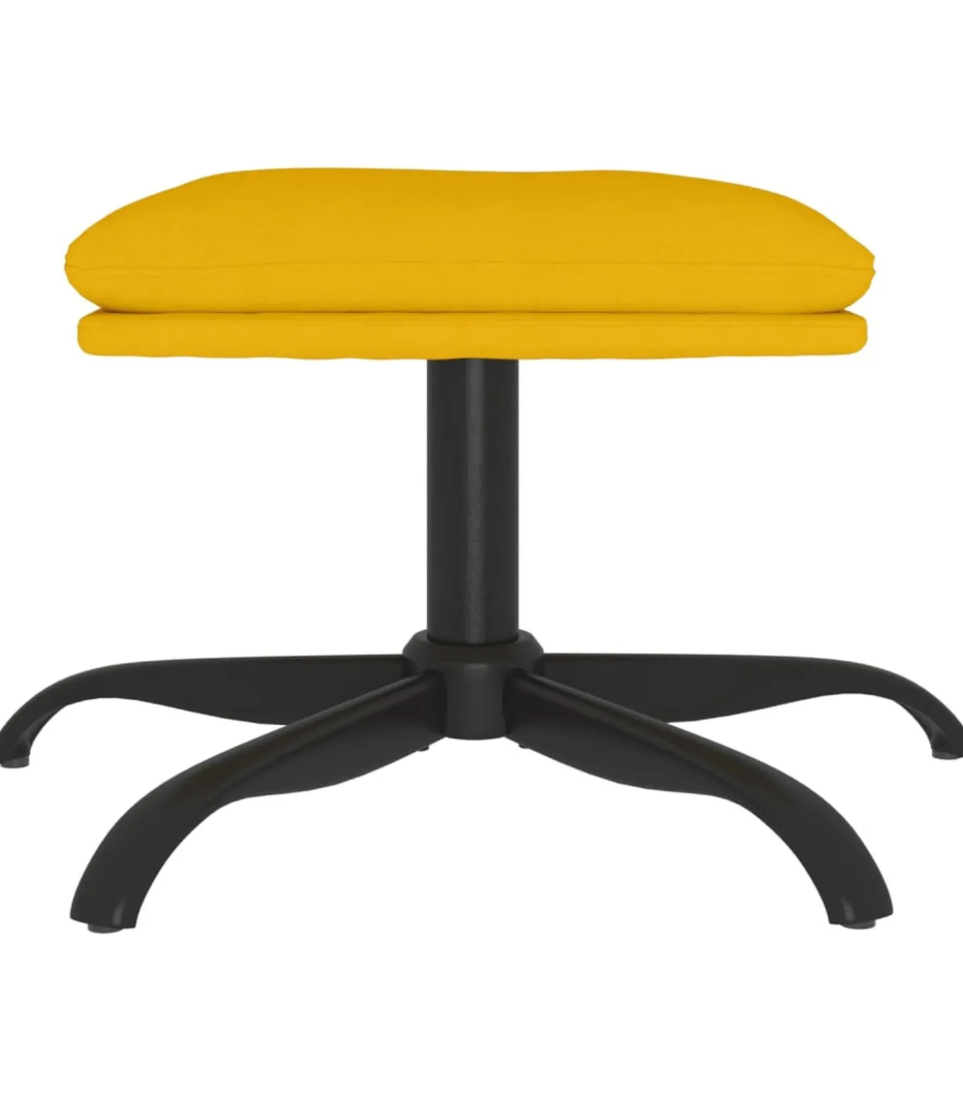 Voetenbank 60x60x36 cm fluweel mosterdgeel