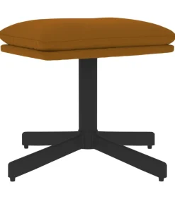 Voetenbank 60x60x36 cm fluweel bruin