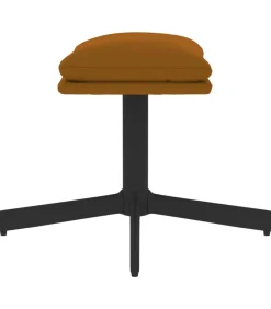 Voetenbank 60x60x36 cm fluweel bruin