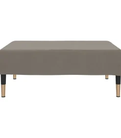 Voetenbank 78x56x32 cm fluweel lichtgrijs