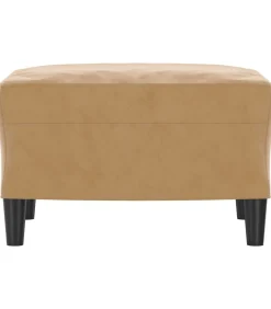 Voetenbank 60x50x41 cm fluweel bruin