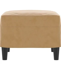 Voetenbank 60x50x41 cm fluweel bruin