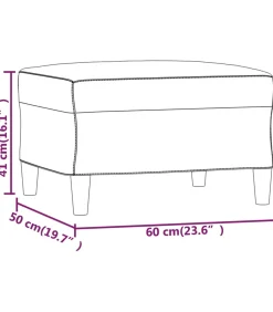 Voetenbank 60x50x41 cm fluweel bruin
