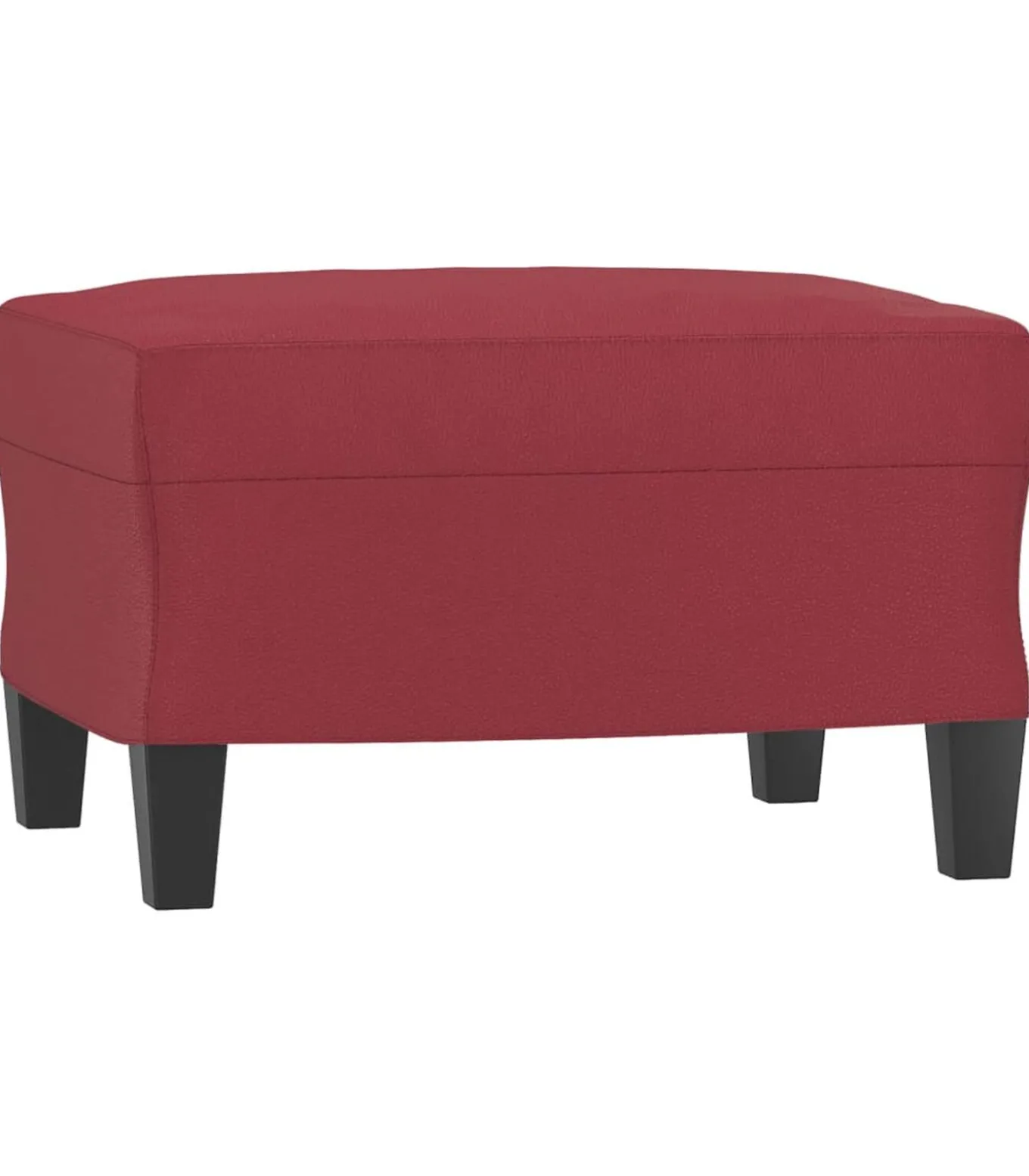 Voetenbank 60x50x41 cm kunstleer wijnrood
