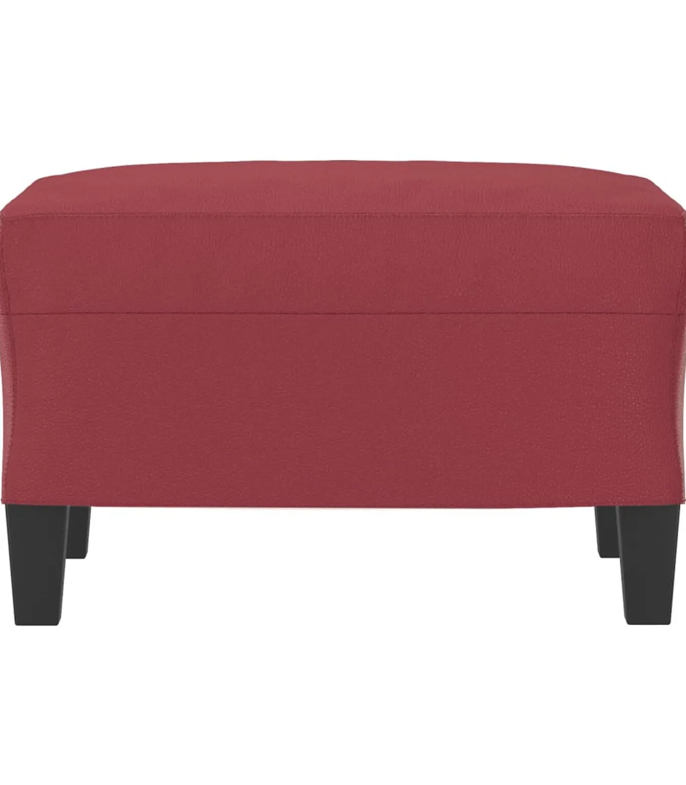 Voetenbank 60x50x41 cm kunstleer wijnrood