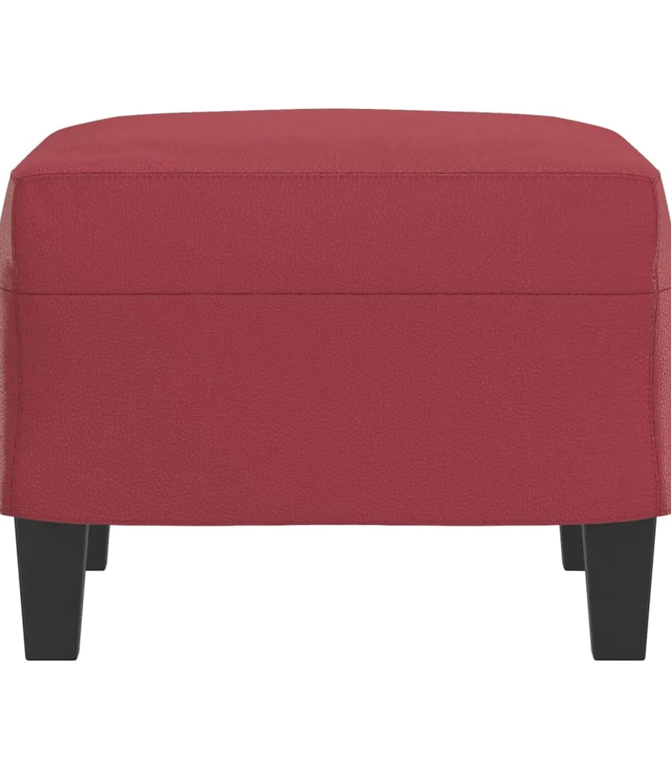 Voetenbank 60x50x41 cm kunstleer wijnrood