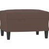 Voetenbank 60x50x41 cm kunstleer bruin