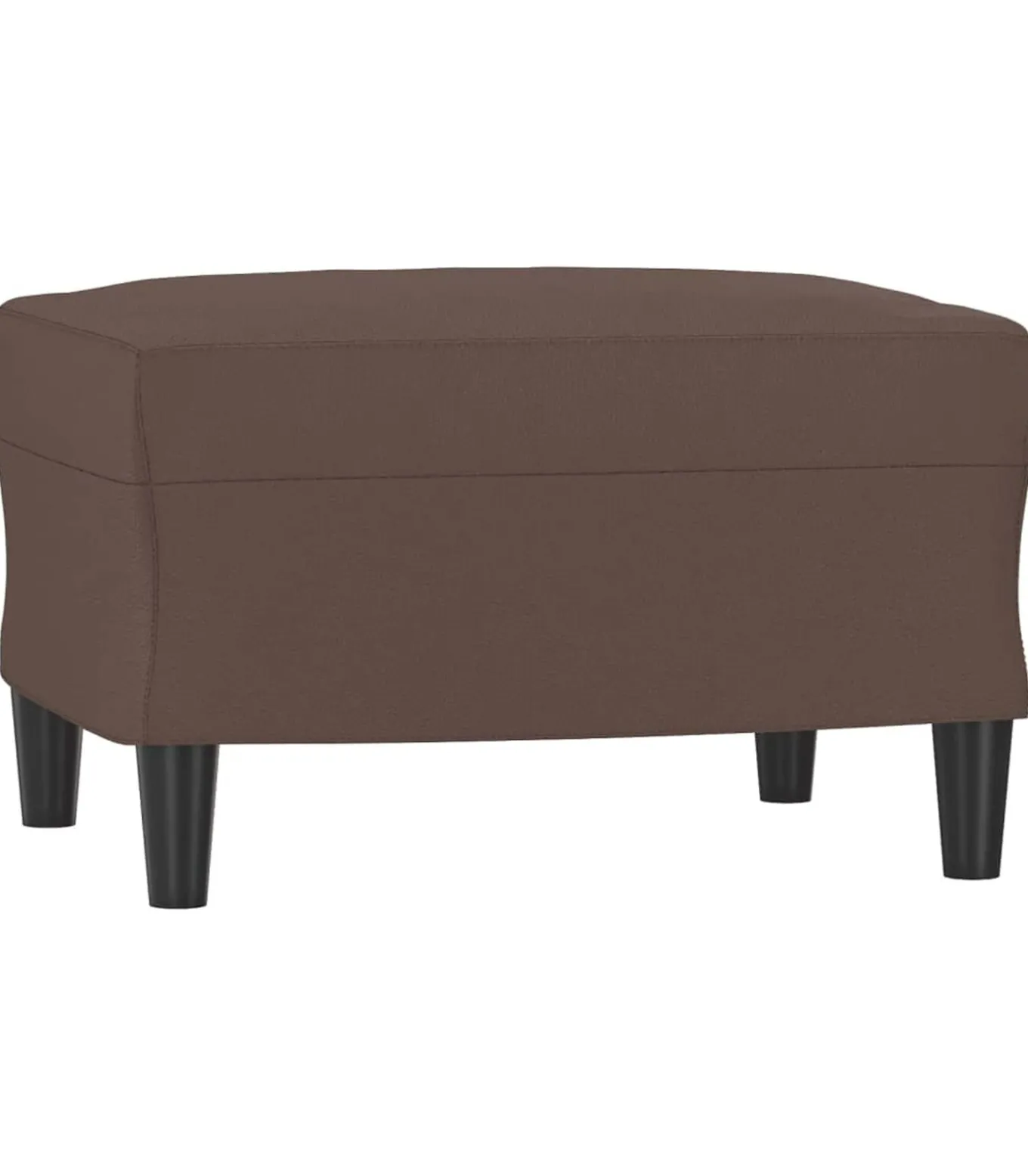 Voetenbank 60x50x41 cm kunstleer bruin