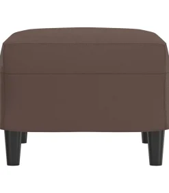 Voetenbank 60x50x41 cm kunstleer bruin