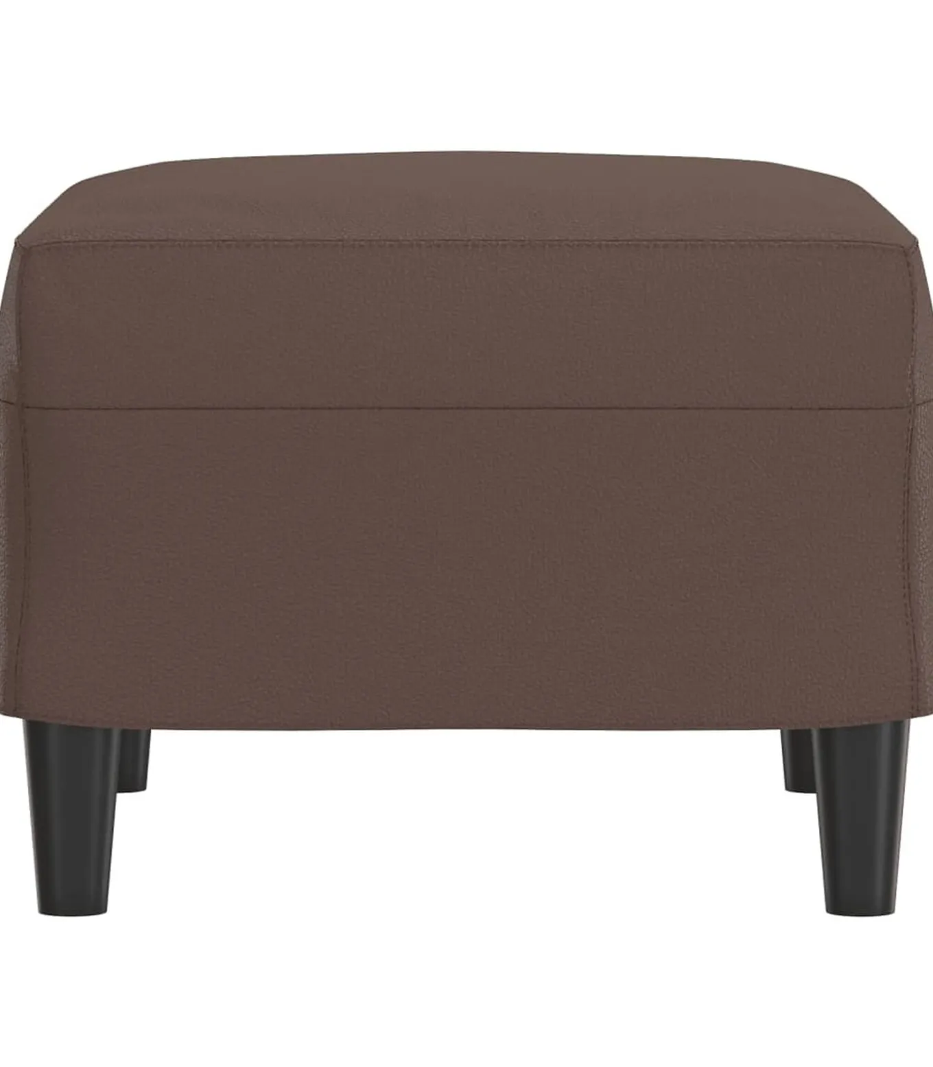 Voetenbank 60x50x41 cm kunstleer bruin