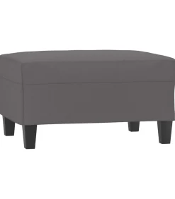 Voetenbank 70x55x41 cm kunstleer grijs