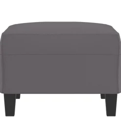 Voetenbank 70x55x41 cm kunstleer grijs