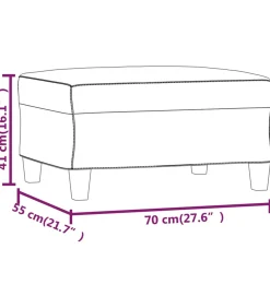 Voetenbank 70x55x41 cm kunstleer grijs