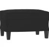 Voetenbank 60x50x41 cm microvezelstof zwart