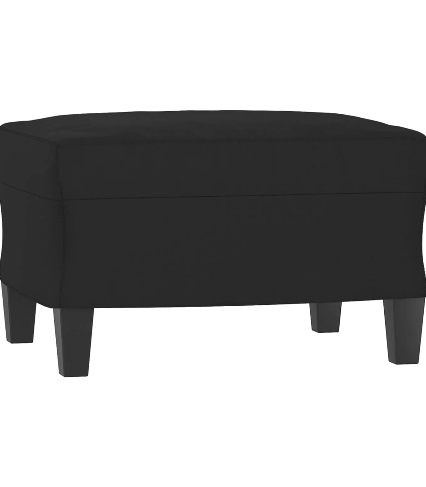 Voetenbank 60x50x41 cm microvezelstof zwart