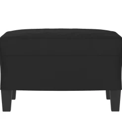 Voetenbank 60x50x41 cm microvezelstof zwart