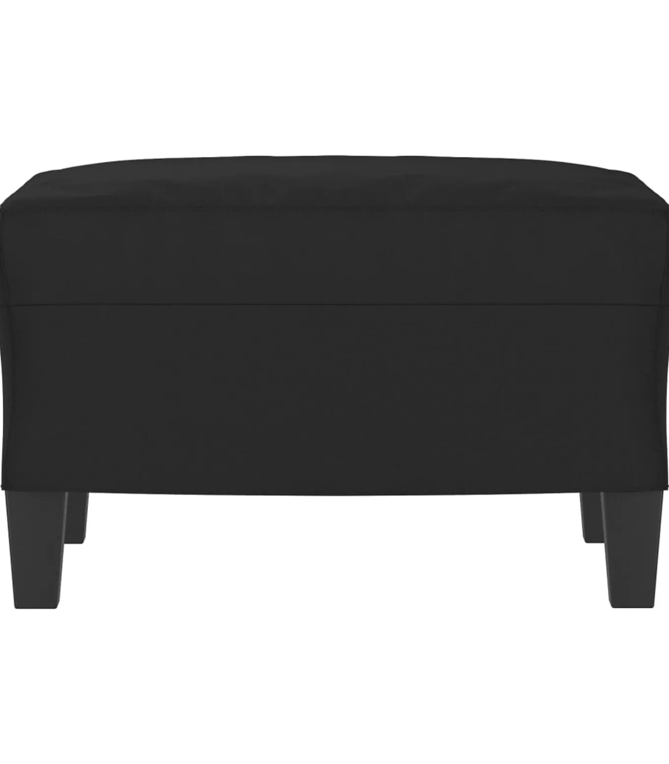 Voetenbank 60x50x41 cm microvezelstof zwart