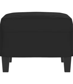 Voetenbank 60x50x41 cm microvezelstof zwart