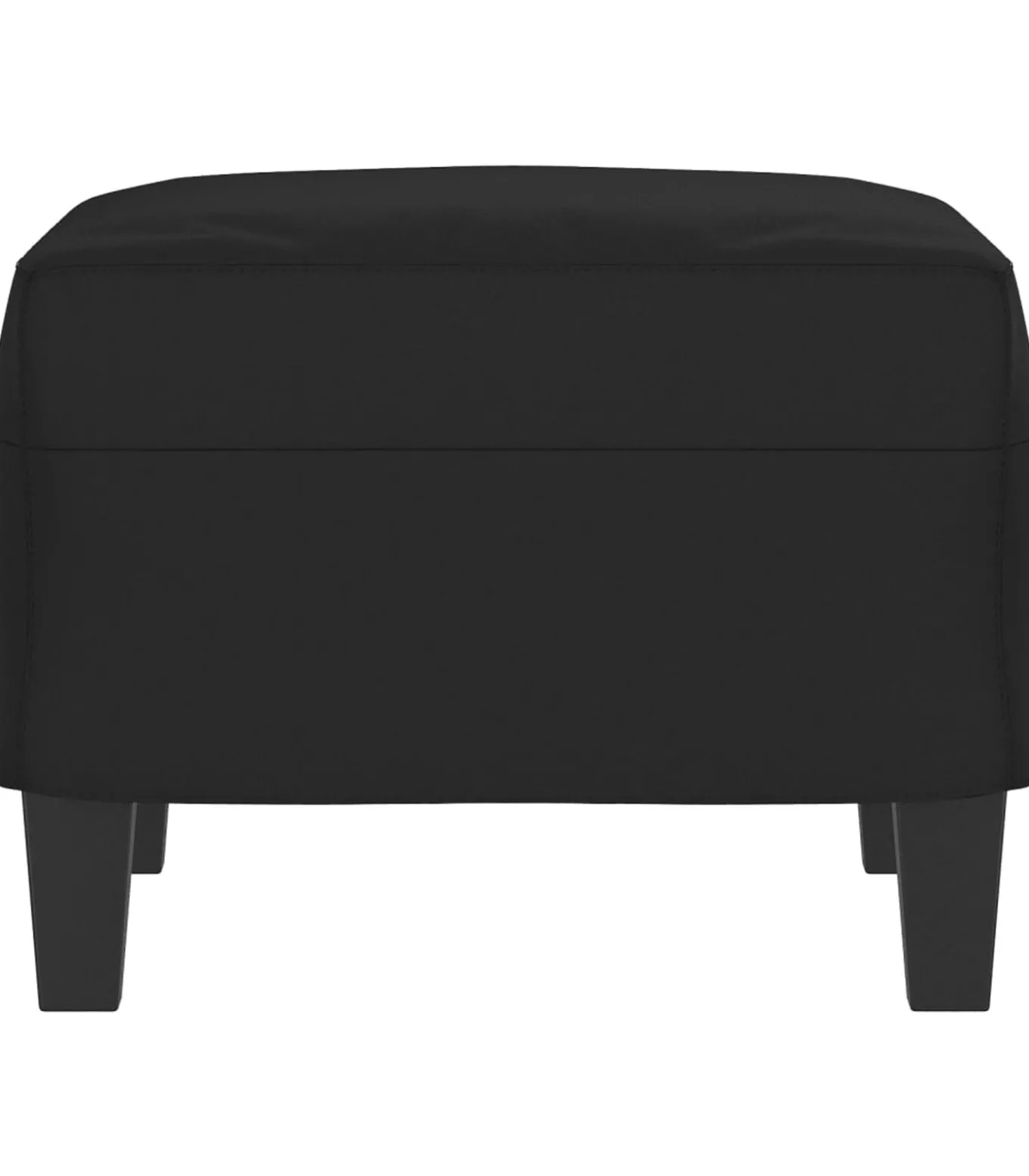 Voetenbank 60x50x41 cm microvezelstof zwart