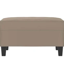Voetenbank 70x55x41 cm microvezelstof taupe