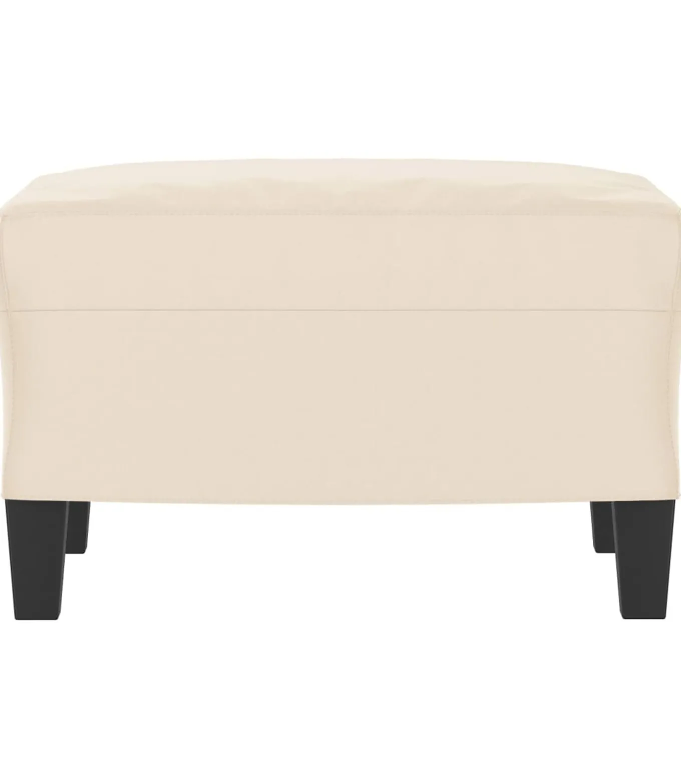 Voetenbank 60x50x41 cm microvezelstof beige