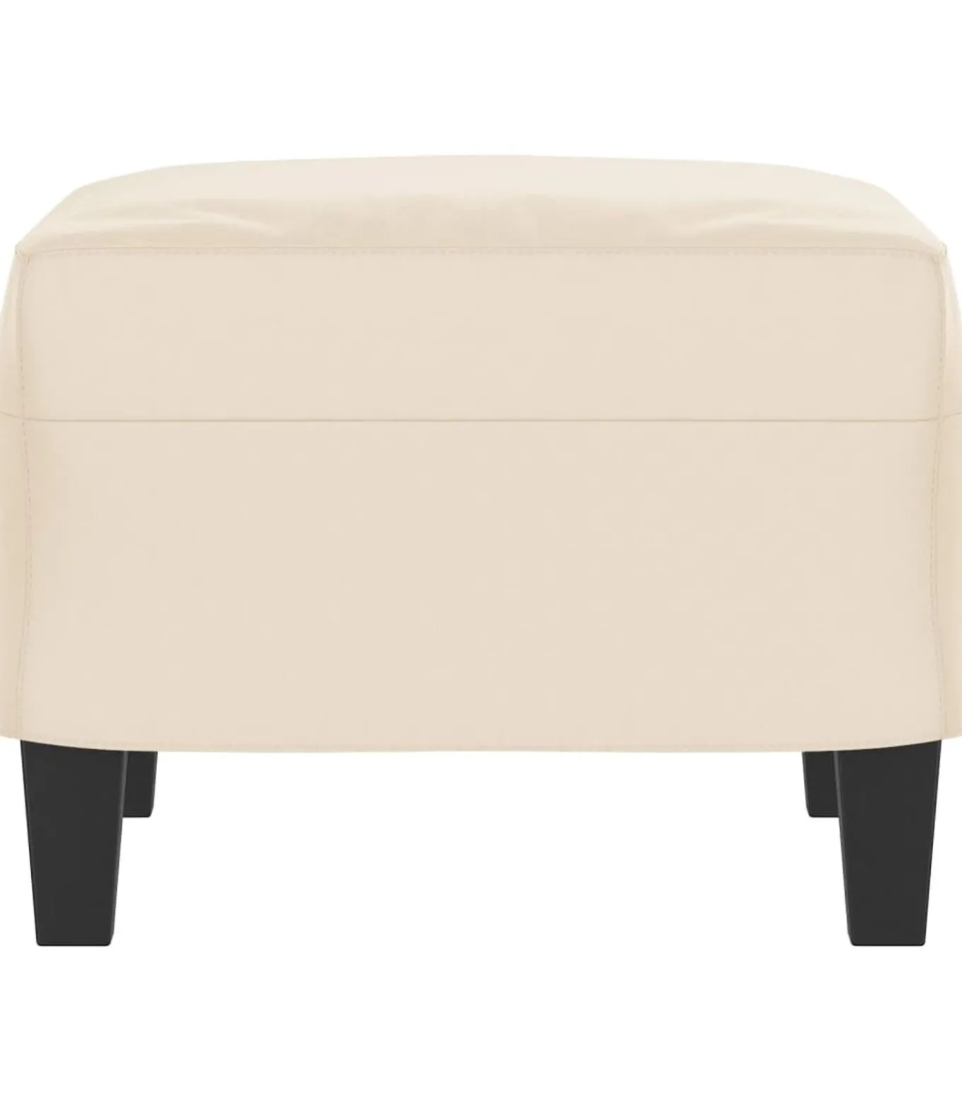 Voetenbank 60x50x41 cm microvezelstof beige