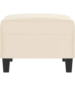 Voetenbank 70x55x41 cm microvezelstof beige