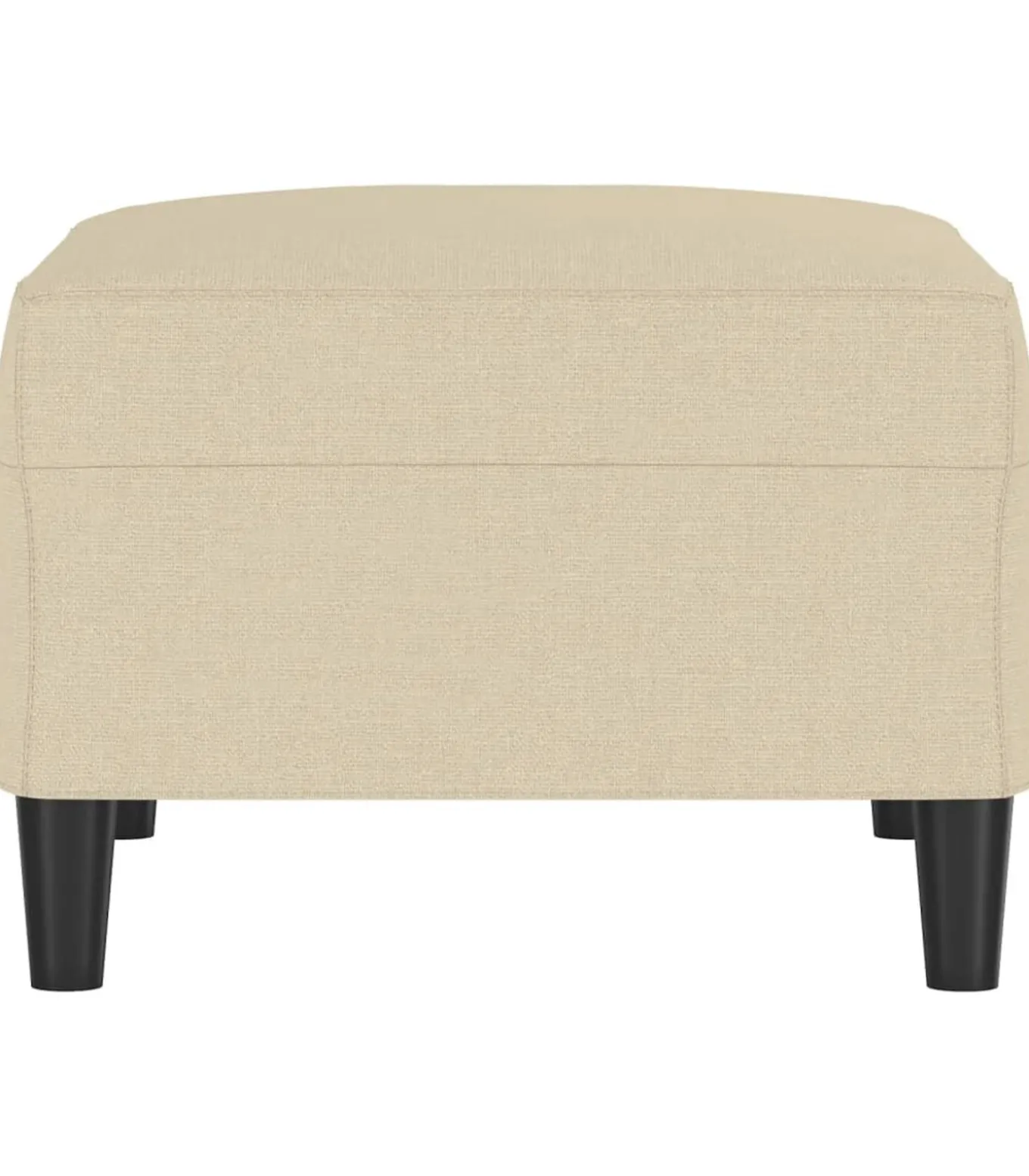 Voetenbank 70x55x41 cm stof crèmekleurig