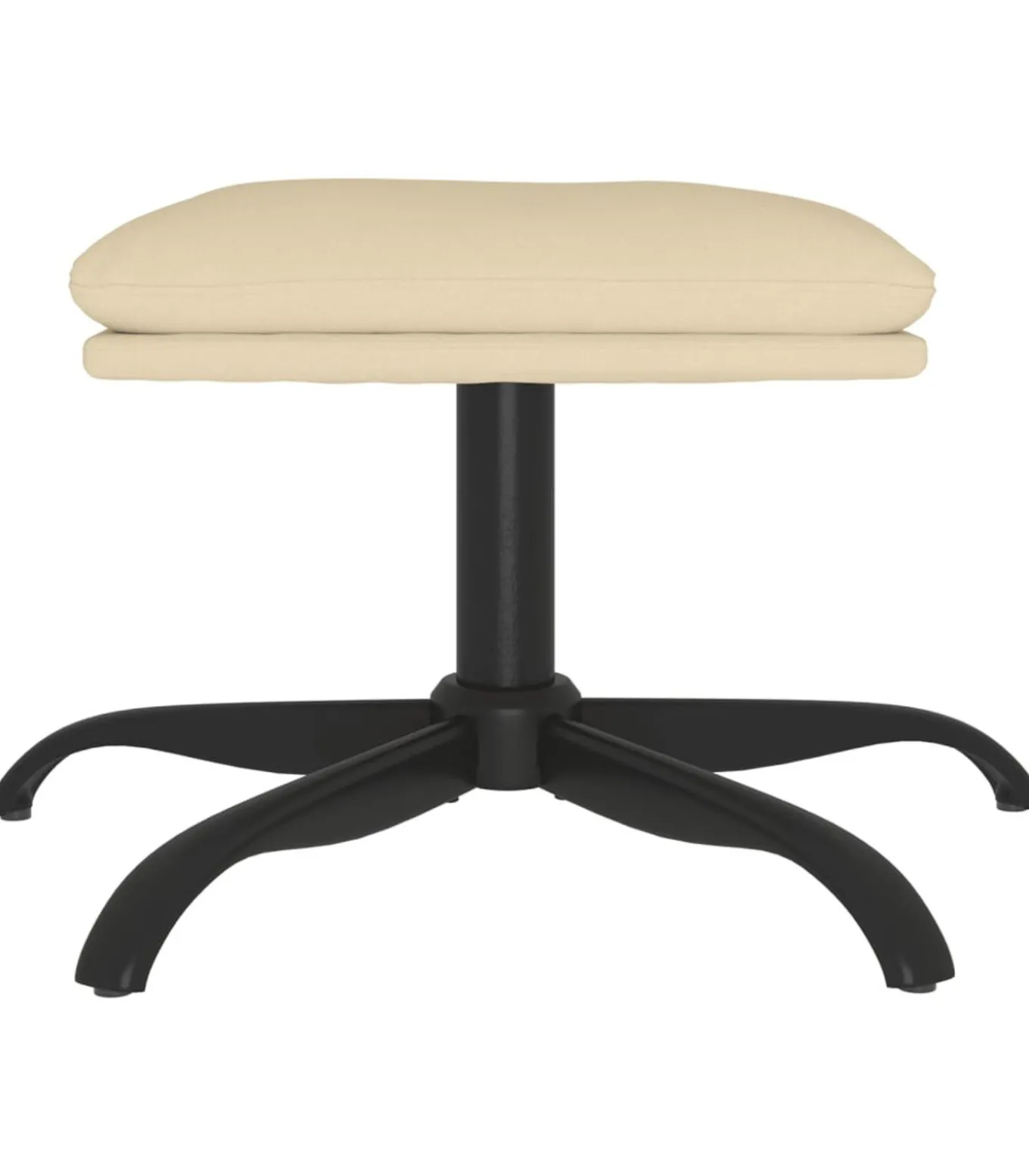 Voetenbank 60x60x36 cm stof crèmekleurig