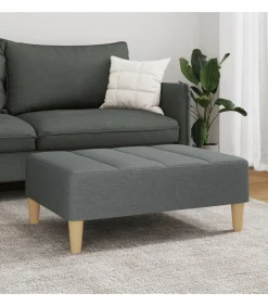 Voetenbank 77x55x31 cm stof donkergrijs