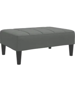 Voetenbank 77x55x31 cm stof donkergrijs