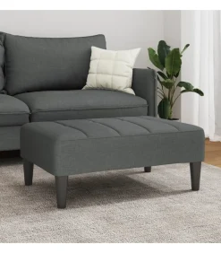 Voetenbank 77x55x31 cm stof donkergrijs