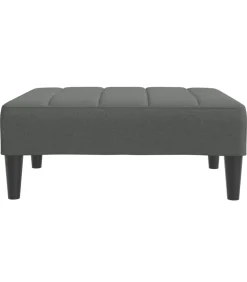Voetenbank 77x55x31 cm stof donkergrijs