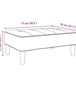 Voetenbank 77x55x31 cm stof donkergrijs