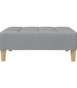 Voetenbank 77x55x31 cm stof lichtgrijs