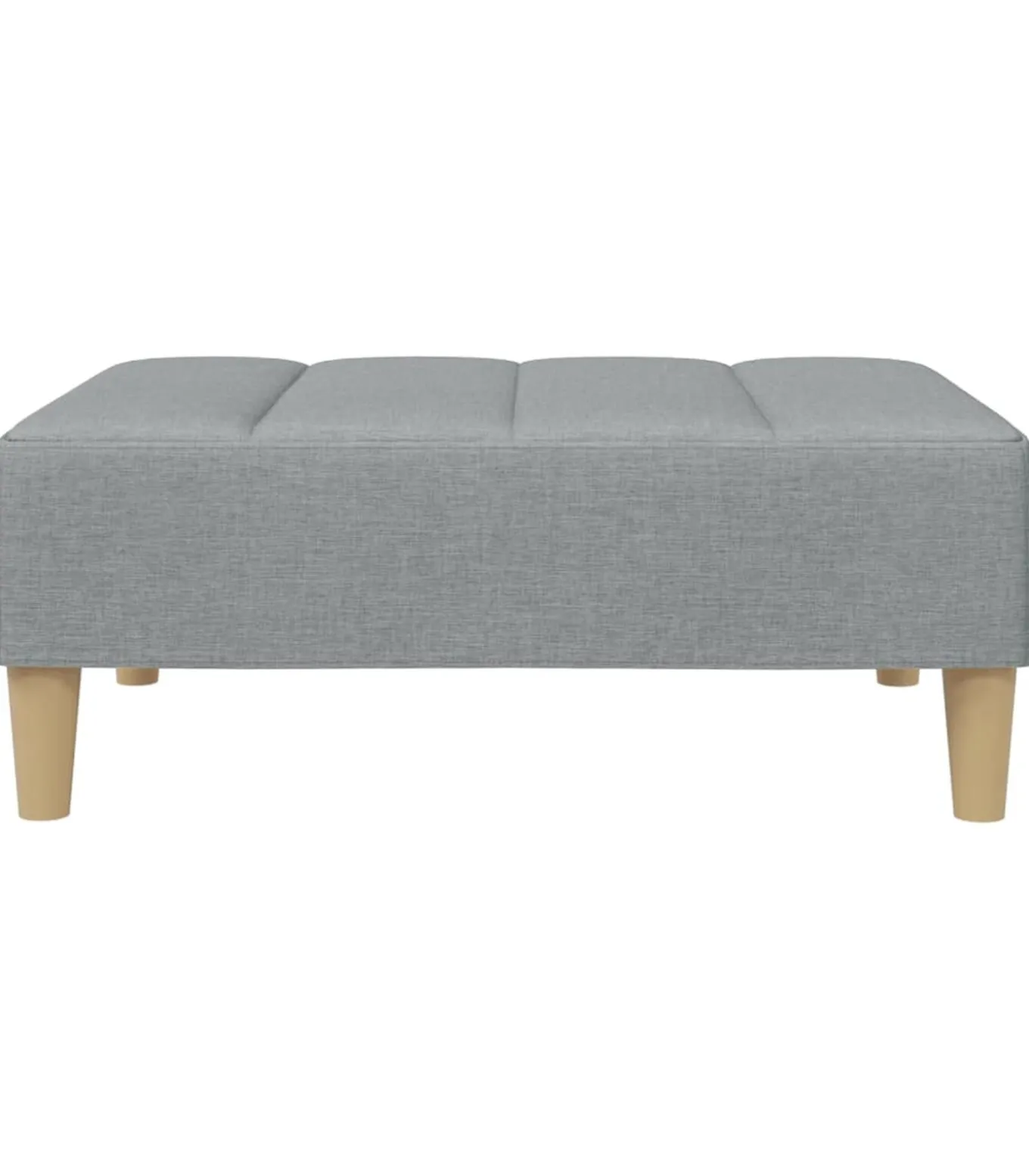 Voetenbank 77x55x31 cm stof lichtgrijs