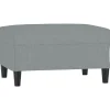 Voetenbank 70x55x41 cm stof lichtgrijs