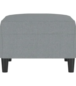 Voetenbank 70x55x41 cm stof lichtgrijs